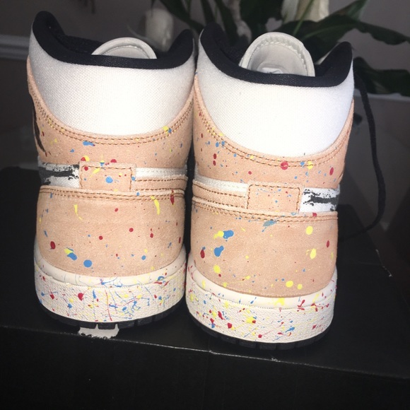 Nike Jordan 1 Mid SE Brushstroke NWB - Picture 6 of 14